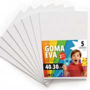 gomma eva glitter bianca